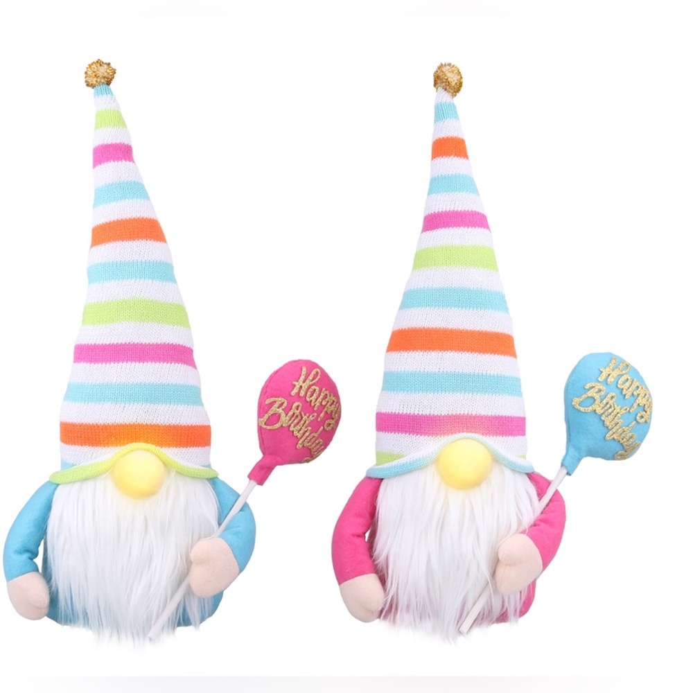 NEW Plush LED Happy Birthday Gnome